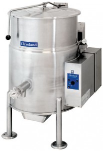Cleveland  KGL25，燃气蒸汽夹层汤锅，25加仑，固定式