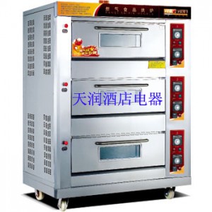 万锋WQL-Y-3三层六盘燃气烘炉 燃气烤箱