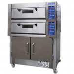 新麦组合式电烤箱+发酵箱M-502+10F 组合式，二层四盘（烤盘竖放），10盘醒发箱