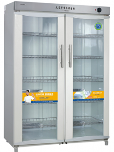 亿高消毒柜YTP800B 紫外线和臭氧双重低温杀菌 商用消毒柜 双玻璃门消毒柜