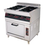 唯利安WGF4-6四头燃气煲仔炉连电烤箱  燃气煲仔炉连电烤箱