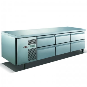 U-STAR|优耐斯达抽屉式平台高温雪柜TG20BD6 三组六抽屉炉台冰箱