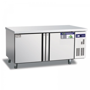 奥斯特二门冷冻工作台WTF18  不锈钢二门操作台冰箱 平台冷冻柜