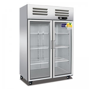 美厨二门冷藏保鲜展示柜 商用二玻璃门保鲜陈列柜BS1.0G2