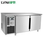 绿零二门冰箱SBG-0.3L2FD 风冷冷冻工作台 1.5米平台柜
