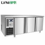 绿零三门冷藏工作台冰箱SGG-0.4L3F 风冷无霜操作台冰箱