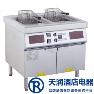 佳百年电磁双筛炸炉15kw 双机头电磁炸炉 双控温