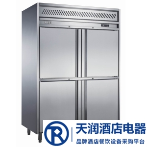 LIZE【丽彩】四门高身冷藏柜 风冷无霜四门高身雪柜 不锈钢四门冰箱 商用厨房冷柜