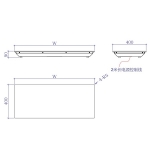 GROWIT黑玻璃保温板HBRB-2416A 嵌入式保温板  自助餐保温板 可控温无边框保温加热板