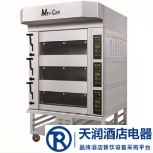 美厨电烤箱MOE-3Y-6 三层六盘电烤炉 多功能烤箱