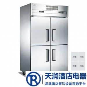 LIZE四门双温风冷冰箱 不锈钢冷藏冷冻柜 商用厨房冰箱 风冷无霜柜