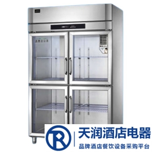 冰立方四门展示冰箱S1.0G4  四玻璃门冷藏展示柜 酒水饮料展示柜 蔬果冷藏保鲜柜