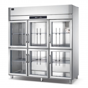 冰立方六门展示冷柜AS1.6G6 风冷冷藏保鲜柜 六玻璃门冷藏柜