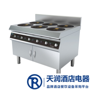 沁鑫六头电磁煲仔炉QX-D290-3.5KW 沁鑫电磁炉 大功率电磁炉 商用电磁炉  电磁厨房设备 不锈钢电磁厨房设备