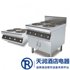 沁鑫四头电磁煲仔炉QX-D290-3.5KW 沁鑫电磁炉 大功率电磁炉 商用电磁炉  电磁厨房设备 不锈钢电磁厨房设备