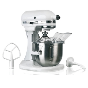 美国KitchenAid升降式厨师机5KPM5CWH凯膳怡4.8L 打奶油机搅拌机打鲜奶打蛋器白色