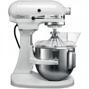 美国KitchenAid升降式厨师机5KPM5CWH凯膳怡4.8L 打奶油机搅拌机打鲜奶打蛋器白色