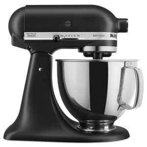 KitchenAid抬头式多功能厨师机5KSM125COB美国厨宝搅拌机4.8L 黑色