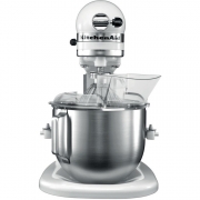 美国KitchenAid升降式厨师机5KPM5CWH凯膳怡4.8L 打奶油机搅拌机打鲜奶打蛋器白色
