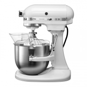 美国KitchenAid升降式厨师机5KPM5CWH凯膳怡4.8L 打奶油机搅拌机打鲜奶打蛋器白色