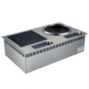鼎龙嵌入式电磁炉DLB-3.5KW*2- QER/220V一平一凹电磁煲汤小炒组合炉