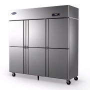 银都六门双温冰箱BBL0562不锈钢商用厨房冰箱铜管厨房冷柜