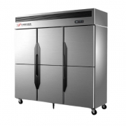 银都六门双机双温冰箱JBL0562S六门冷冻冷藏柜不锈钢商用厨房冷柜