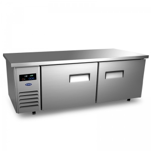 银都二门平台冷藏柜QPF6723RS风冷无霜1.2米长750宽操作台冰箱