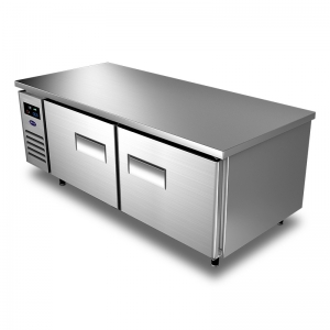 银都二门平台冷冻柜QPL6739FS直冷1.5米长800宽操作台铜管冰箱