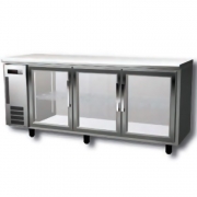 松下三门平台展示冰箱BR-1871CP风冷无霜玻璃门操作台吧台酒水饮料展示柜